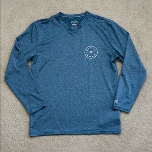 Billabong Heather Blue Long Sleeve Tee - Size L